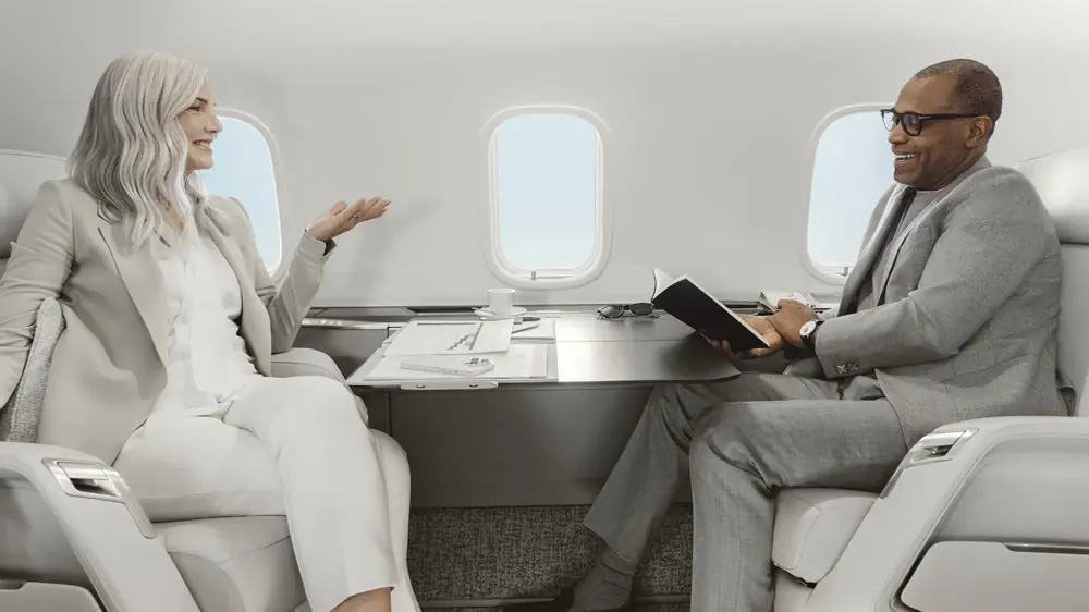 Challenger 3500 cabin interior