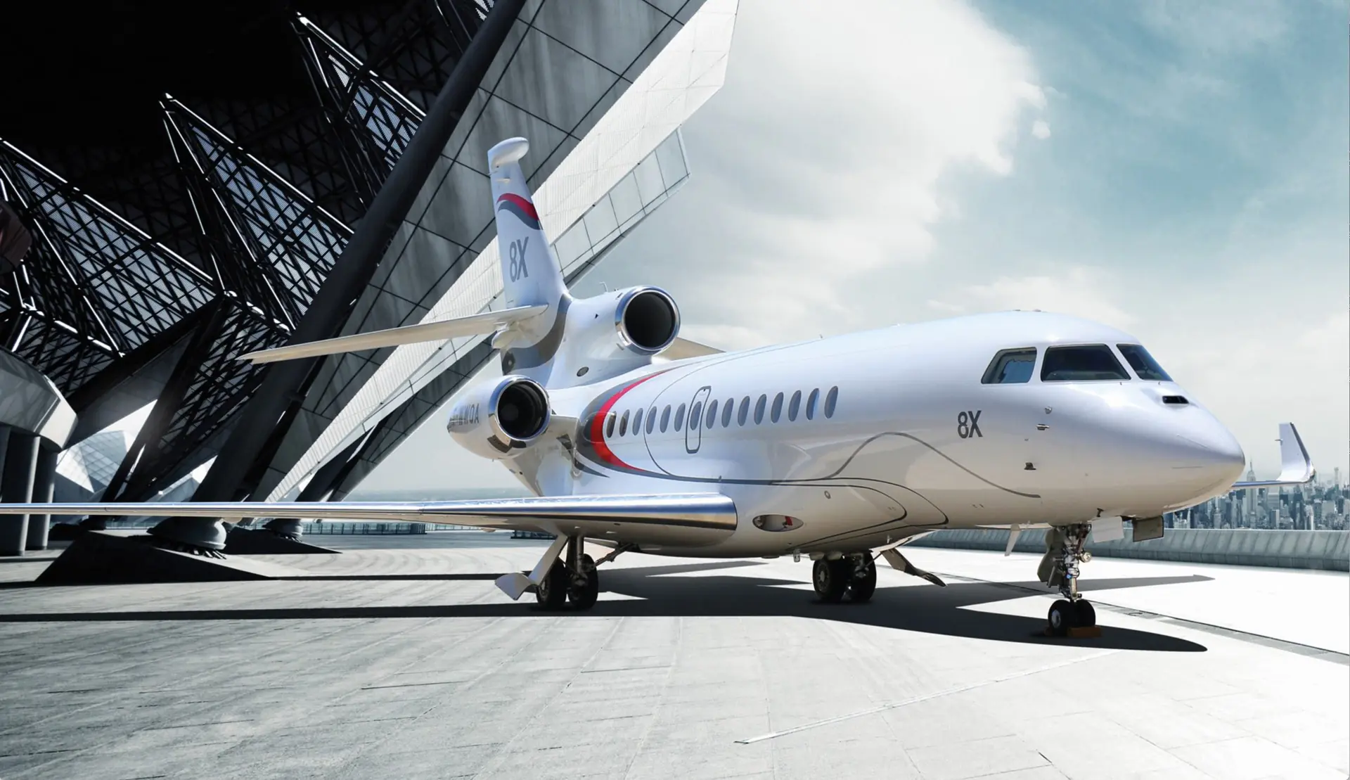 Falcon 8X exterior view