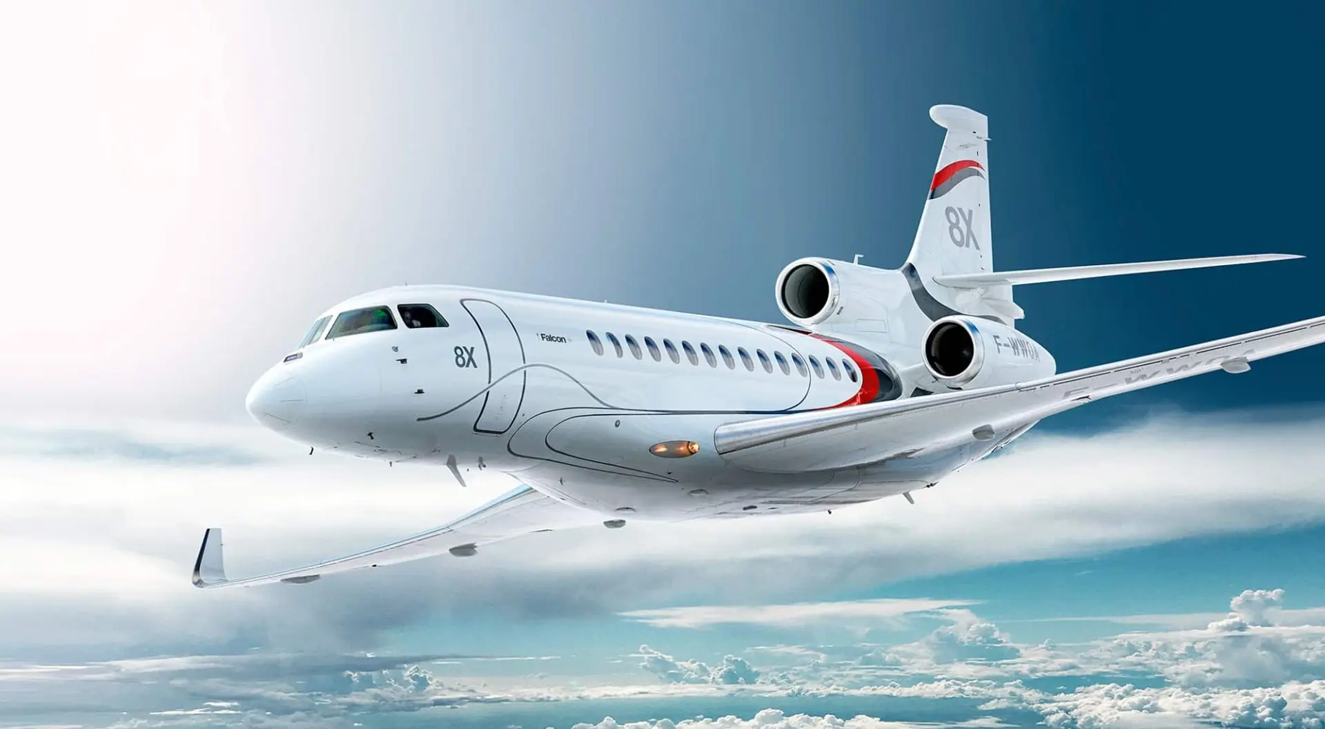 Falcon 8X exterior view