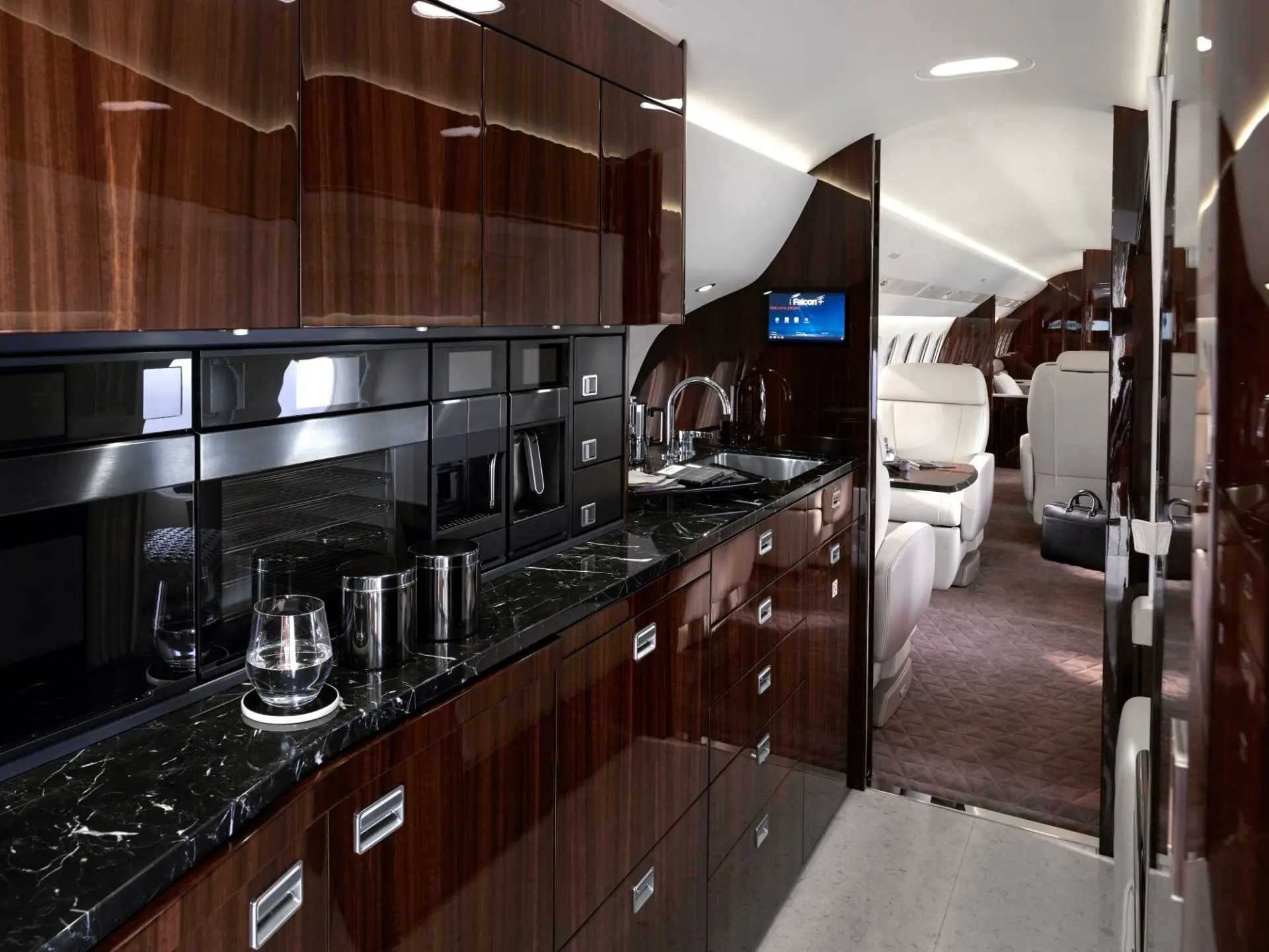 Falcon 8X galley