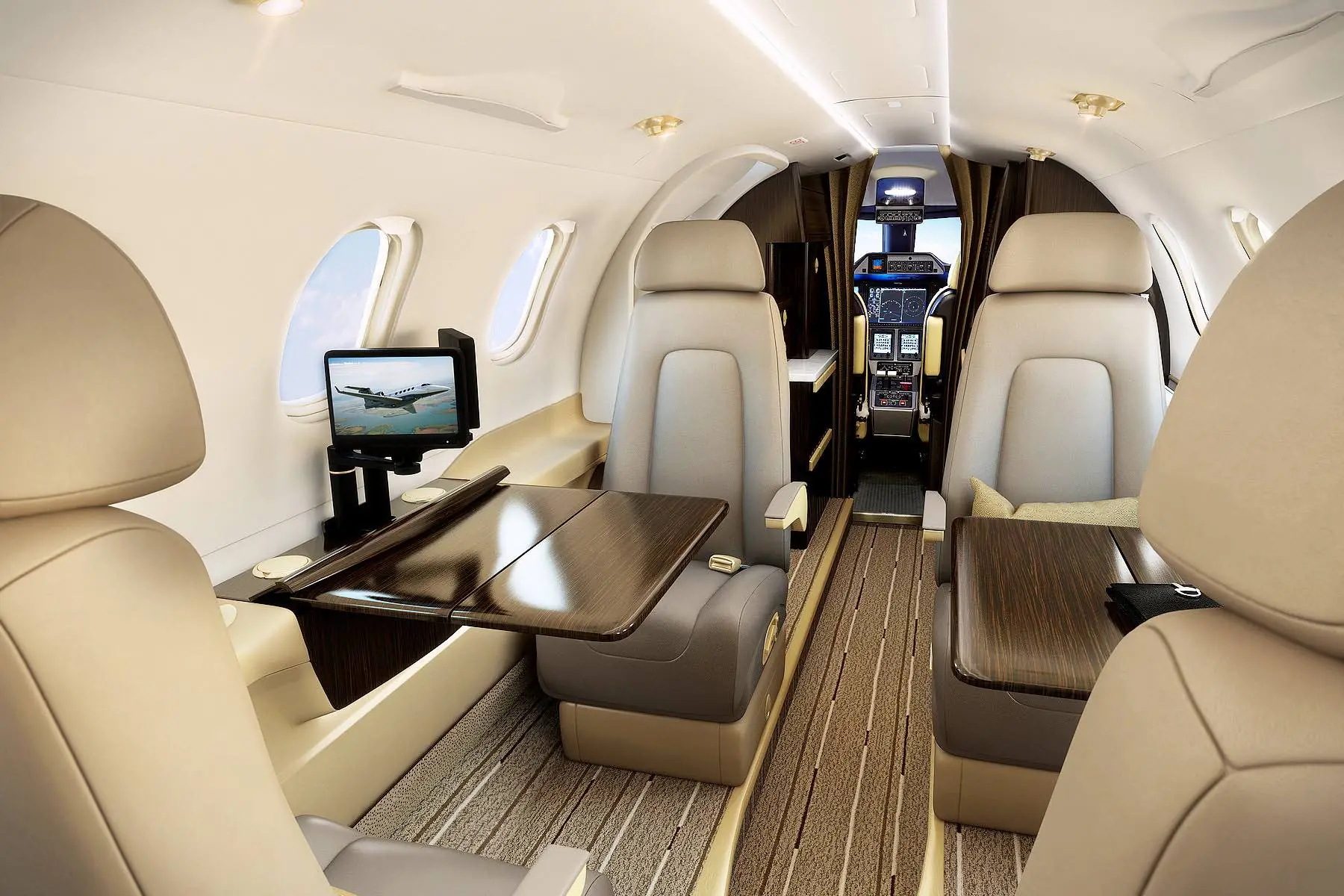 Phenom 300 cabin interior